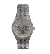 NY LONDON GENTS BLING WATCH PI-7469 SILVER NY London